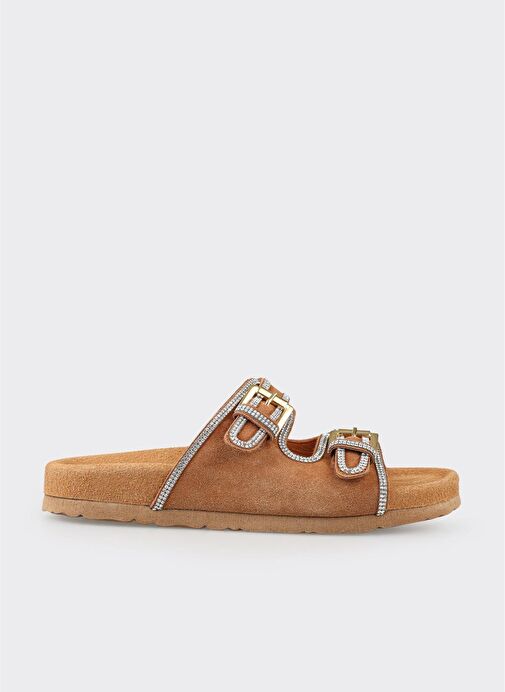 Taba Deri Kadın Terlik - Görsel 2