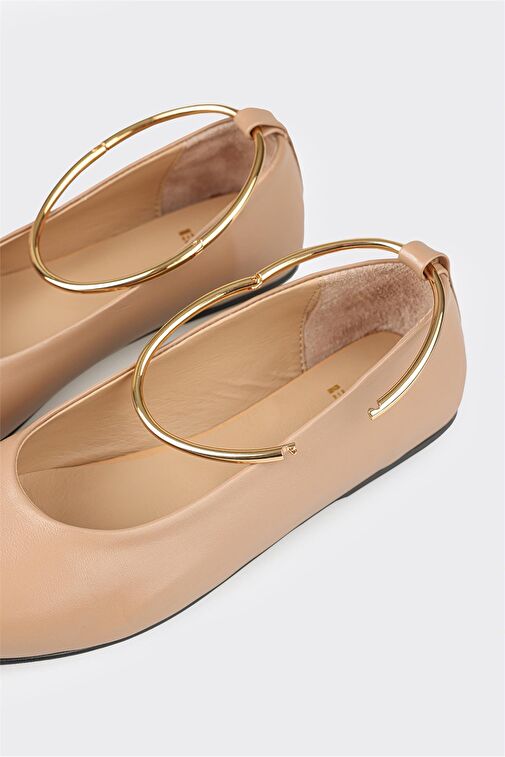 Elle Bej Kadın Deri Babet OVAP - Görsel 6