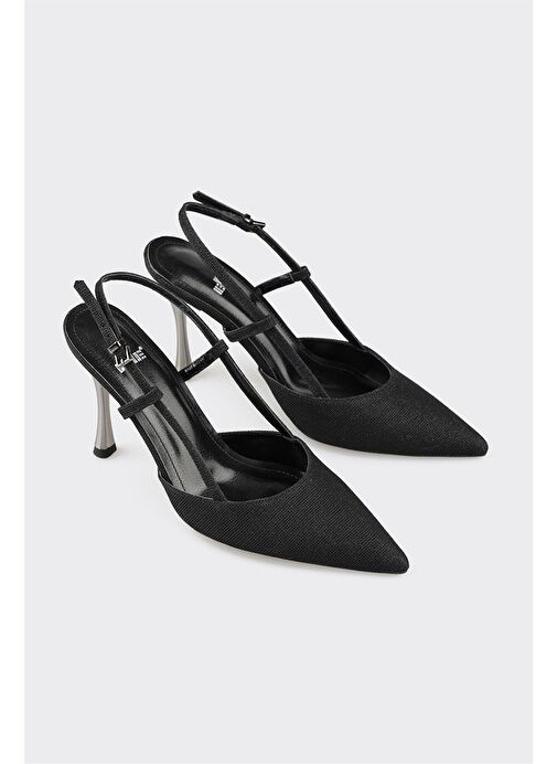 Siyah Kadın Topuklu Ayakkabı - Görsel 3