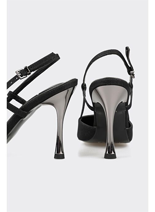 Siyah Kadın Topuklu Ayakkabı - Görsel 5