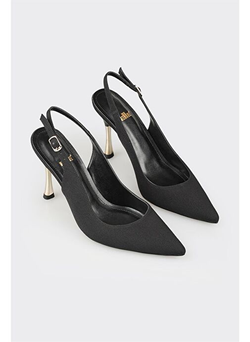 Siyah Kadın Topuklu Ayakkabı - Görsel 3