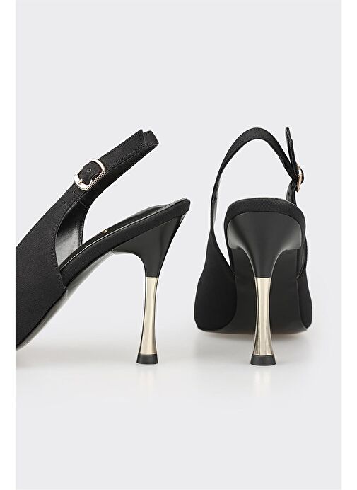 Siyah Kadın Topuklu Ayakkabı - Görsel 5
