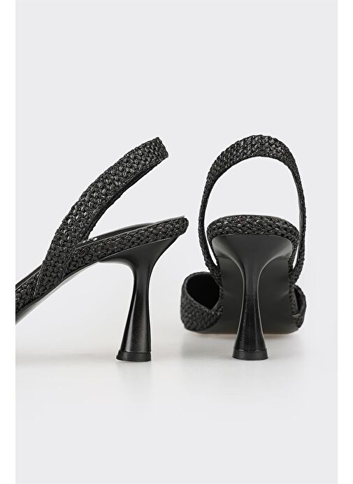 Siyah Kadın Topuklu Ayakkabı - Görsel 5