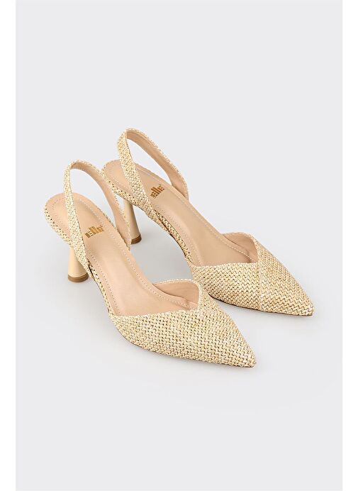 Naturel Kadın Topuklu Ayakkabı - Görsel 3