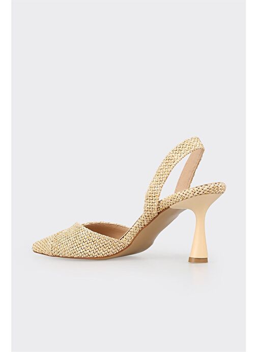 Naturel Kadın Topuklu Ayakkabı - Görsel 4