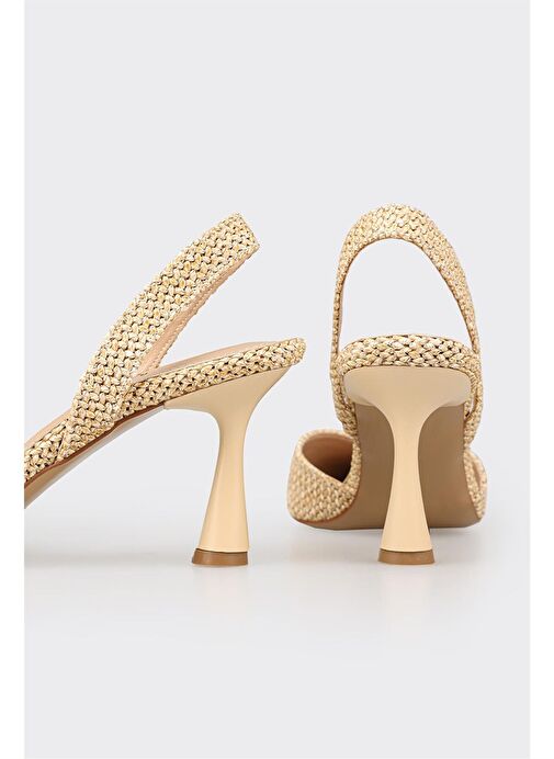 Naturel Kadın Topuklu Ayakkabı - Görsel 5