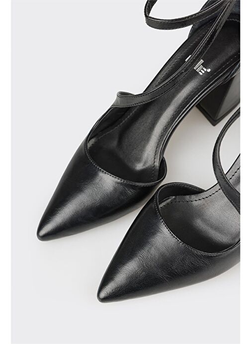 Siyah Kadın Topuklu Ayakkabı - Görsel 5
