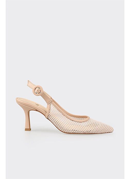 Bej Kadın Topuklu Ayakkabı - Görsel 2