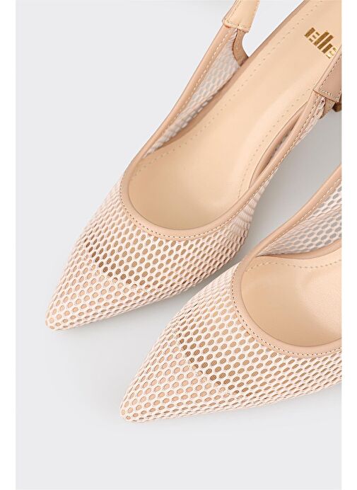 Bej Kadın Topuklu Ayakkabı - Görsel 5