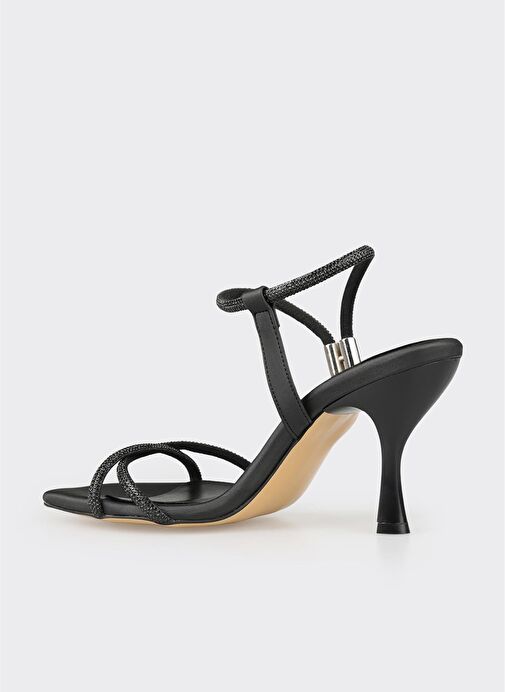 Siyah Kadın Topuklu Sandalet - Görsel 4