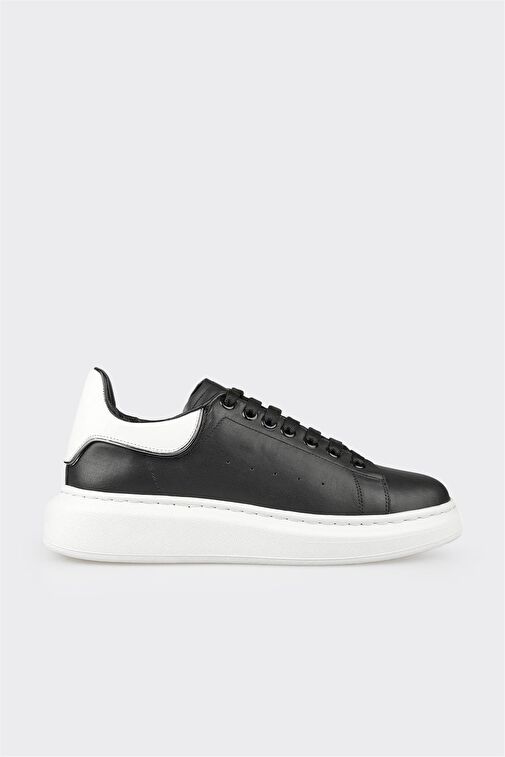 Siyah Deri Erkek Spor Ayakkabı - Görsel 2