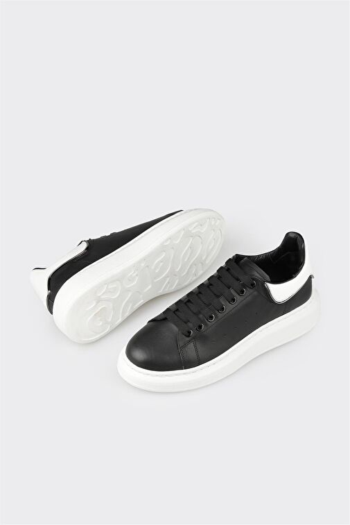 Siyah Deri Erkek Spor Ayakkabı - Görsel 4