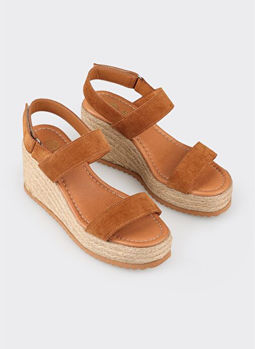 Taba Deri Kadın Espadril - Görsel 3