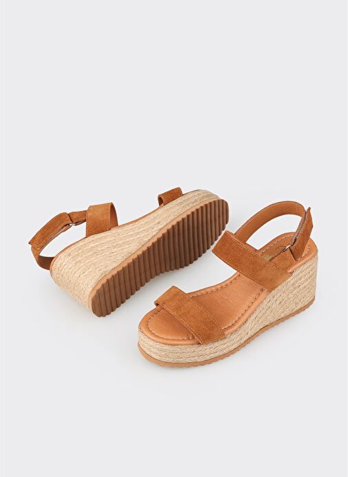 Taba Deri Kadın Espadril - Görsel 4
