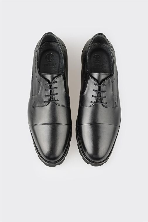 Siyah Deri Erkek Günlük Ayakkabı - Görsel 5