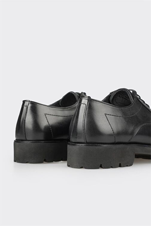 Siyah Deri Erkek Günlük Ayakkabı - Görsel 6