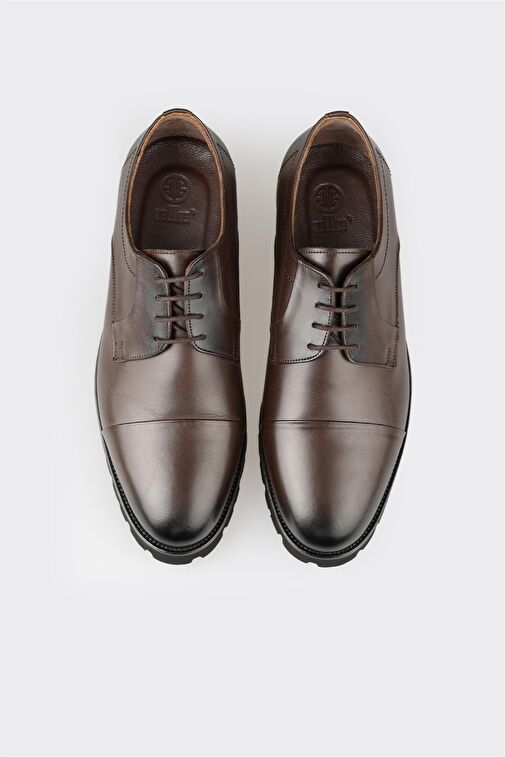 Elle Kahverengi Erkek Deri Günlük Ayakkabı DIMANC - Görsel 5