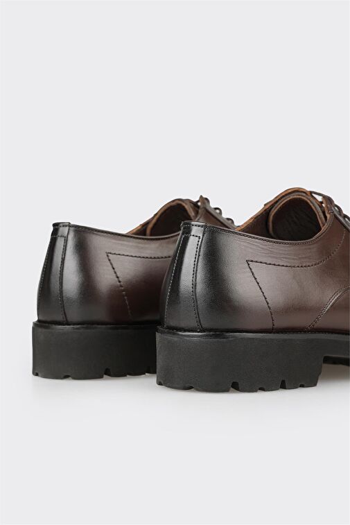 Elle Kahverengi Erkek Deri Günlük Ayakkabı DIMANC - Görsel 6