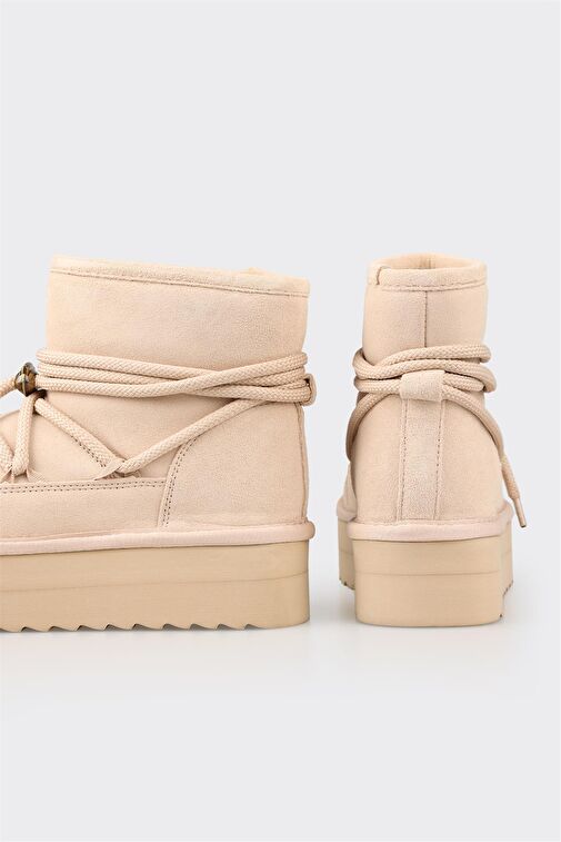 Naturel Kadın Deri Bot - Görsel 5