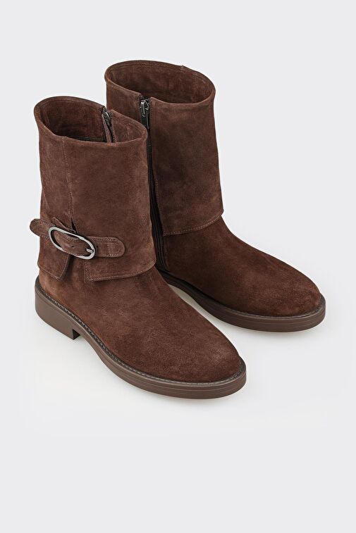 Kahve Deri Kadın Günlük Bot - Görsel 3