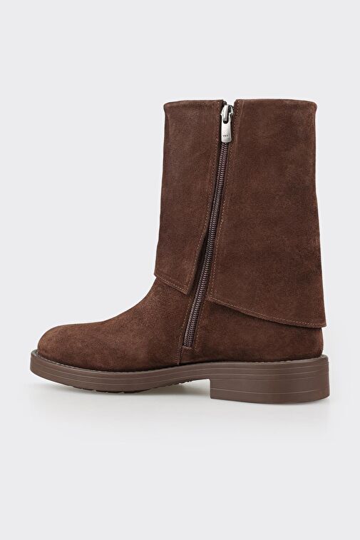 Kahve Deri Kadın Günlük Bot - Görsel 4