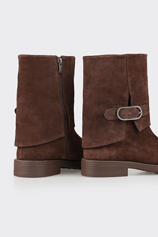 Kahve Deri Kadın Günlük Bot - Görsel 5