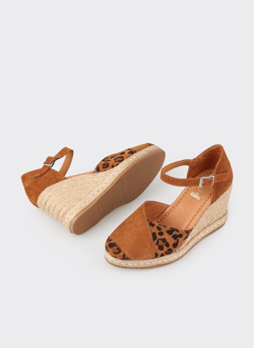 Taba Deri Kadın Espadril - Görsel 4