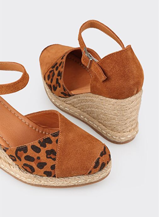 Taba Deri Kadın Espadril - Görsel 5