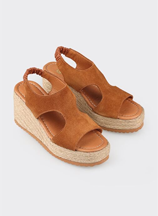Taba Deri Kadın Espadril - Görsel 3