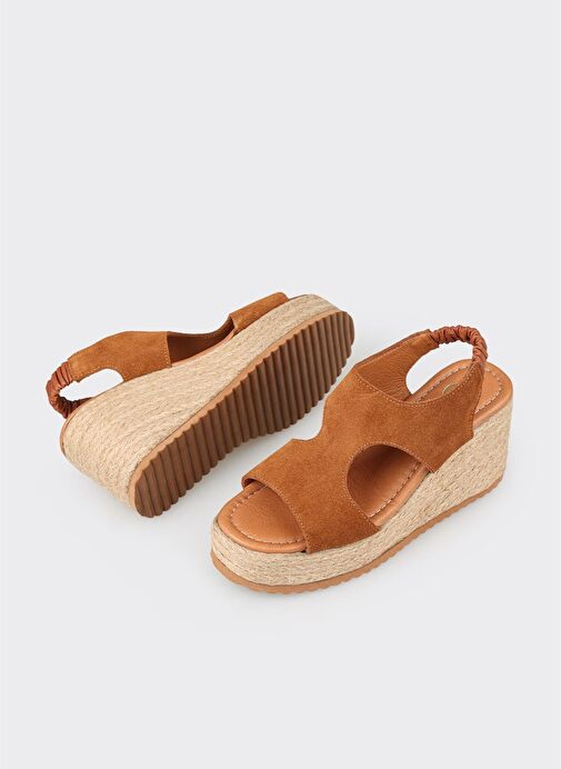 Taba Deri Kadın Espadril - Görsel 4