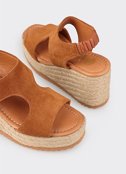 Taba Deri Kadın Espadril - Görsel 5