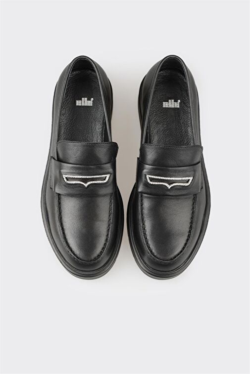 Elle Siyah Kadın Deri Günlük Ayakkabı CEGOVEN - Görsel 8