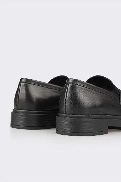 Elle Siyah Kadın Deri Günlük Ayakkabı CEGOVEN - Görsel 10