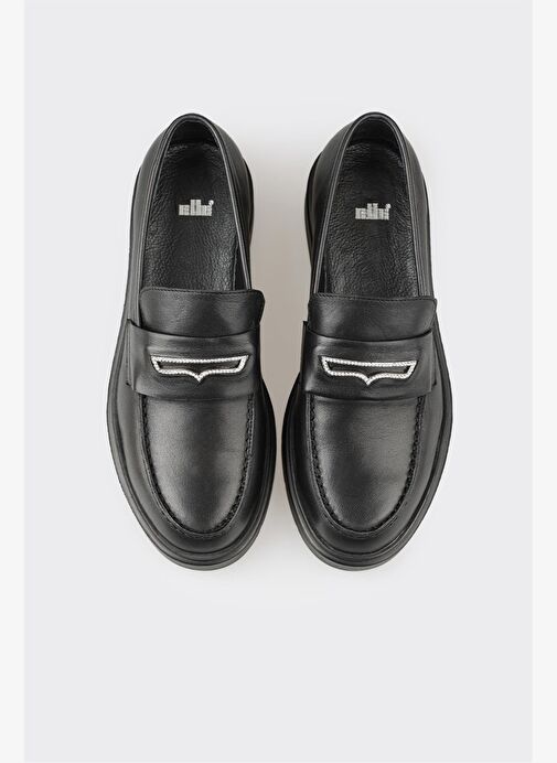 Elle Siyah Kadın Deri Günlük Ayakkabı CEGOVEN - Görsel 7