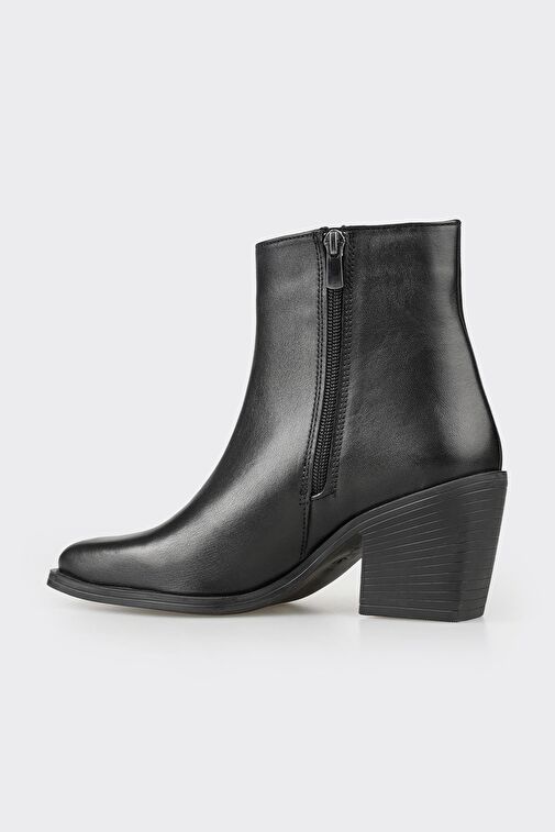 Elle Elle Siyah Kadın Deri Kovboy Çizmesi LEVU Bot | Boyner Siyah - 4. görsel