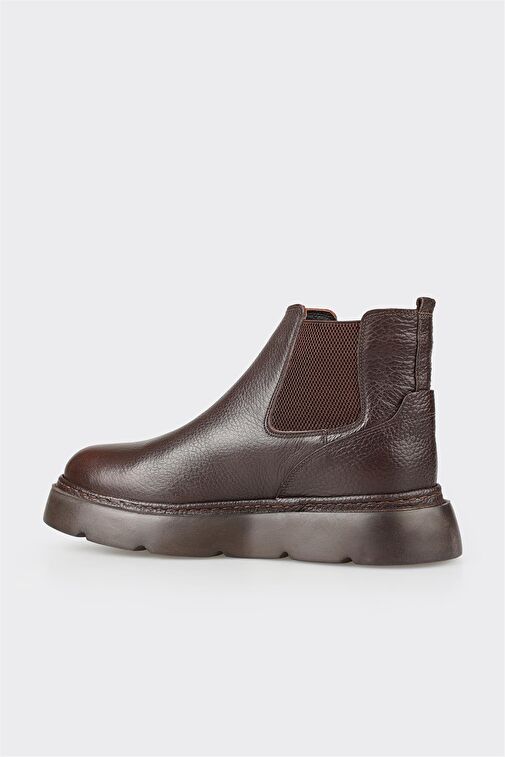 Kahve Deri Erkek Günlük Bot - Görsel 4