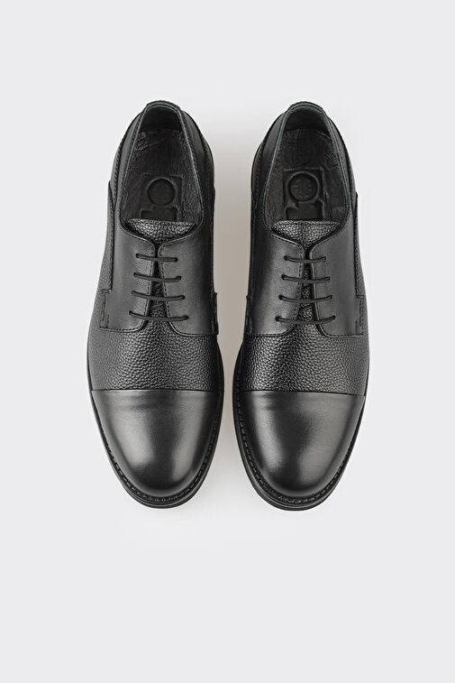 Elle Siyah Erkek Deri Günlük Ayakkabı REYPER - Görsel 5