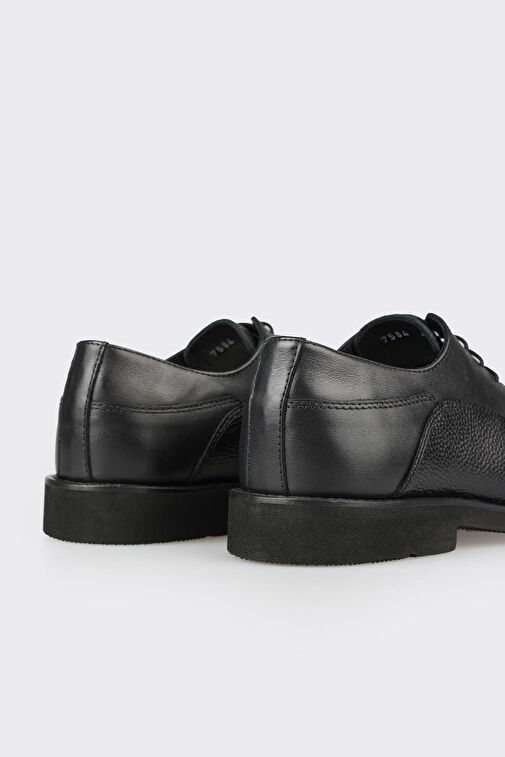 Elle Siyah Erkek Deri Günlük Ayakkabı REYPER - Görsel 6