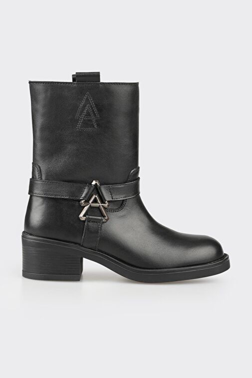 Elle Elle Siyah Deri Kadın Günlük Bot | Boyner Siyah - 2. görsel