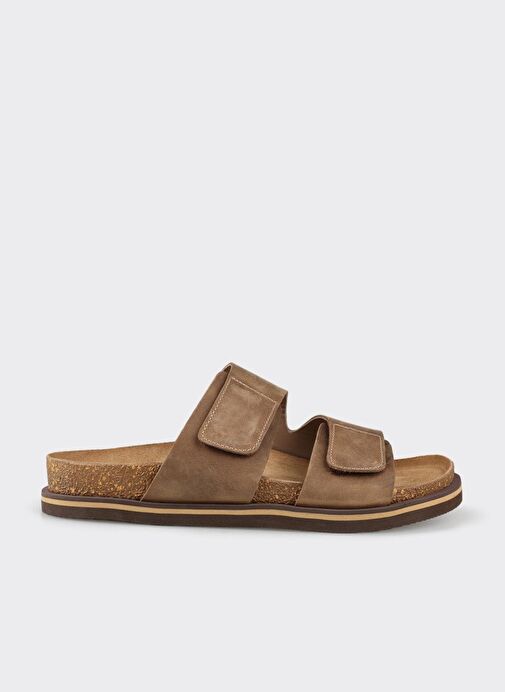 Vizon Deri Erkek Terlik - Görsel 2