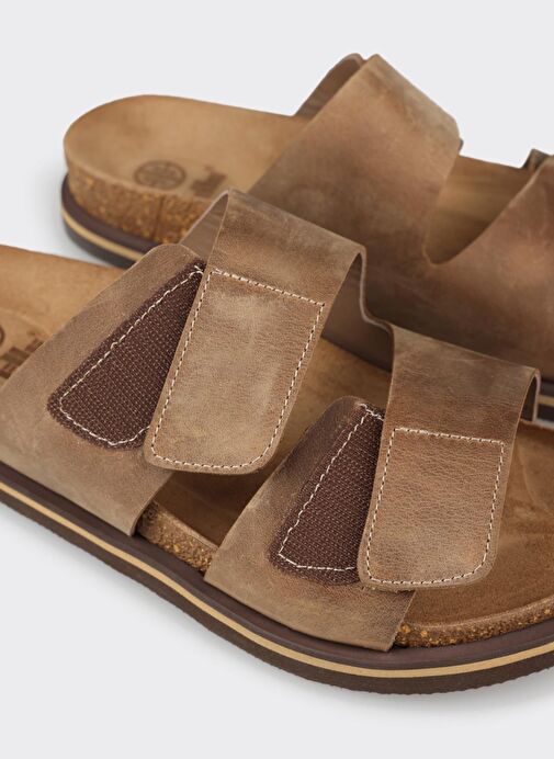 Vizon Deri Erkek Terlik - Görsel 6