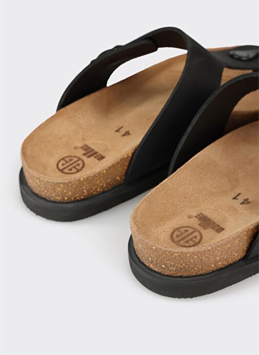 Siyah Deri Erkek Terlik - Görsel 6