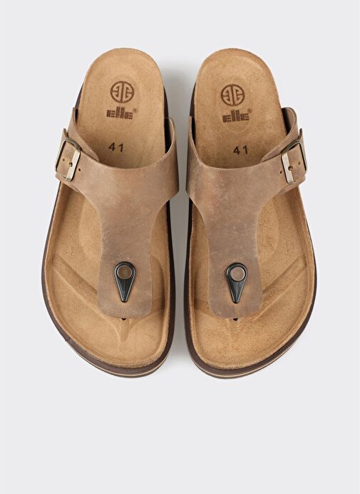 Vizon Deri Erkek Terlik - Görsel 5