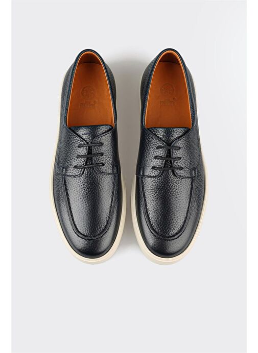 Lacivert Deri Erkek Günlük Ayakkabı - Görsel 5