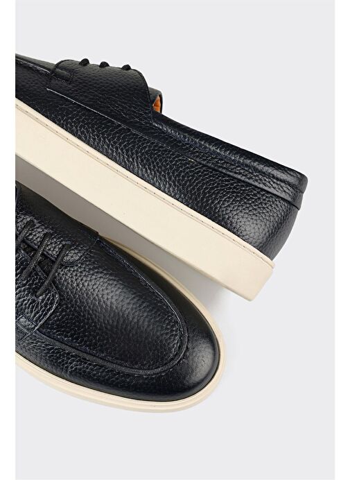 Lacivert Deri Erkek Günlük Ayakkabı - Görsel 6