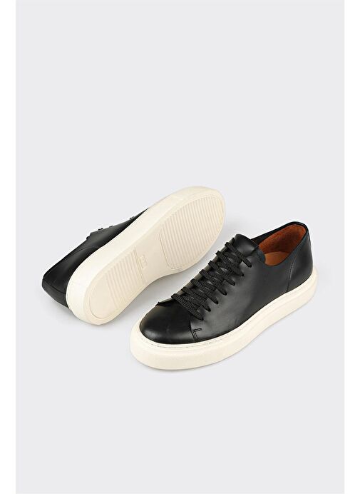 Elle Siyah Erkek Deri Sneaker ACUNA-1 - Görsel 7