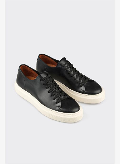 Elle Siyah Erkek Deri Sneaker ACUNA-1 - Görsel 4