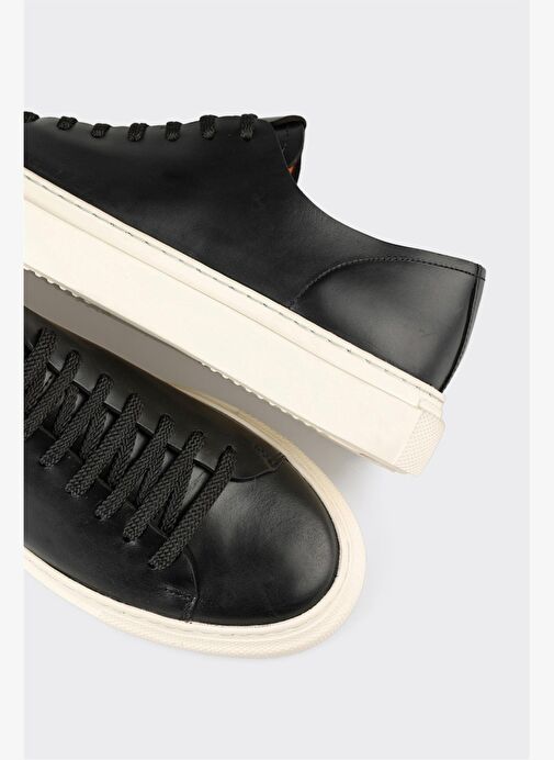 Elle Siyah Erkek Deri Sneaker ACUNA-1 - Görsel 10