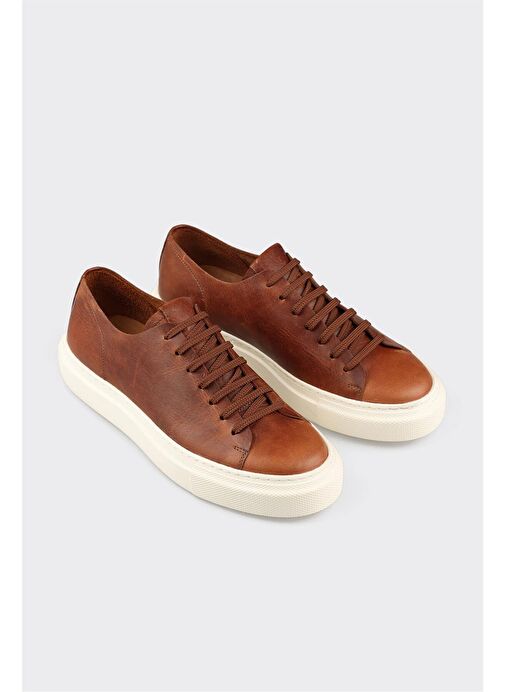 Taba Deri Erkek Spor Ayakkabı - Görsel 3