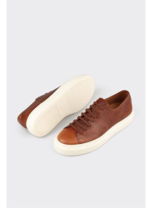 Taba Deri Erkek Spor Ayakkabı - Görsel 4